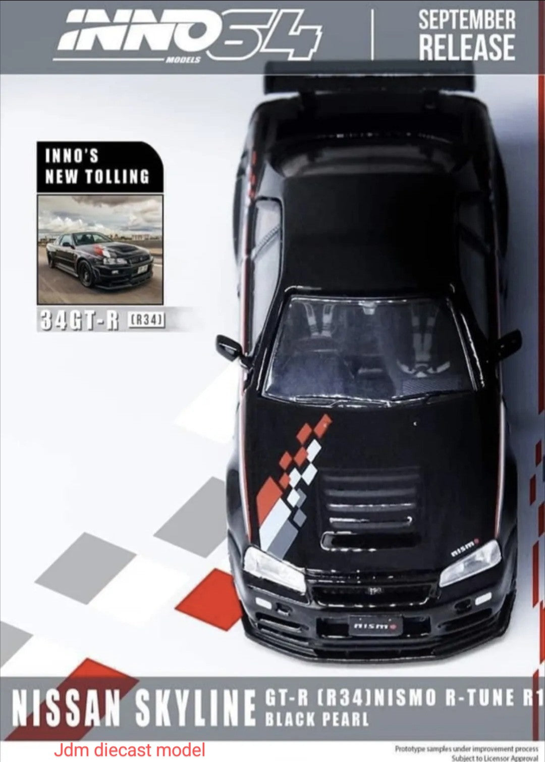 Inno64 1/64 Nissan Skyline GT-R R34 Nismo R-Tune Black
