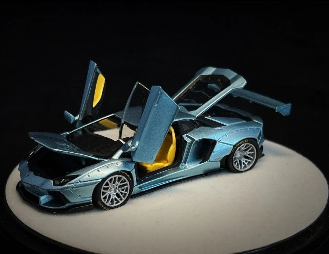 PGM HOBBY EXPO CHINA 2024 SPECIAL LIMITED EDITION 399pcs LB-WORKS Lamborghini AVENTADOR Azzurro Thetys