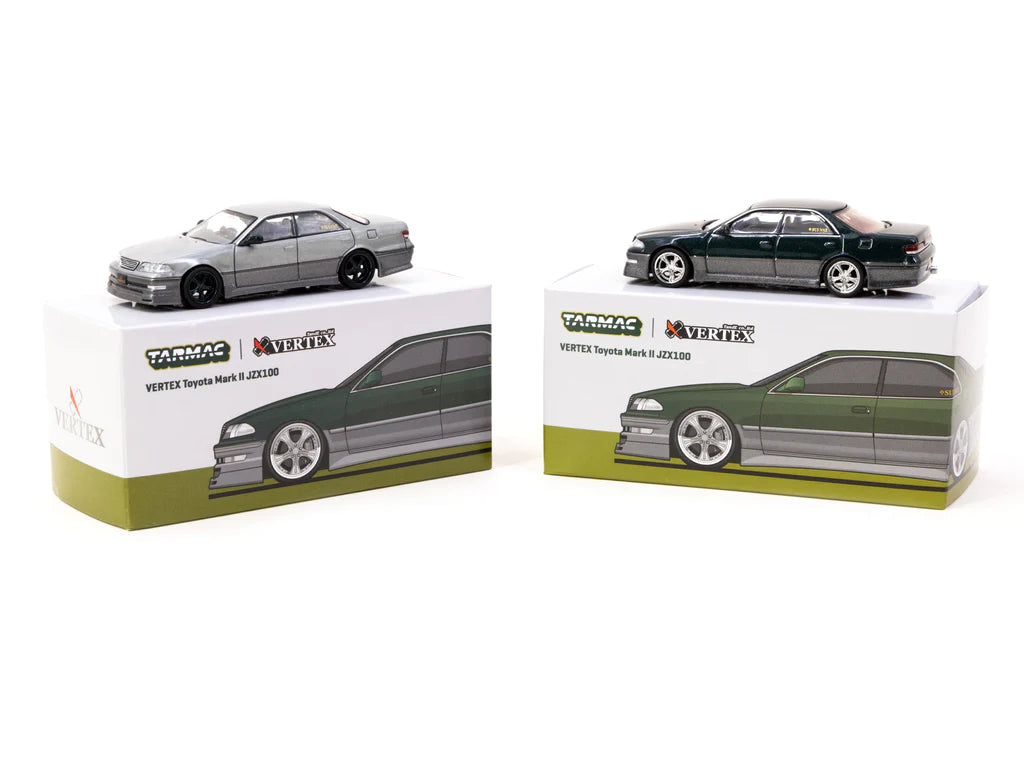 (Chase) Tarmac Works VERTEX Toyota Mark II JZX100 Dark Green Metallic T64G-024-GR
