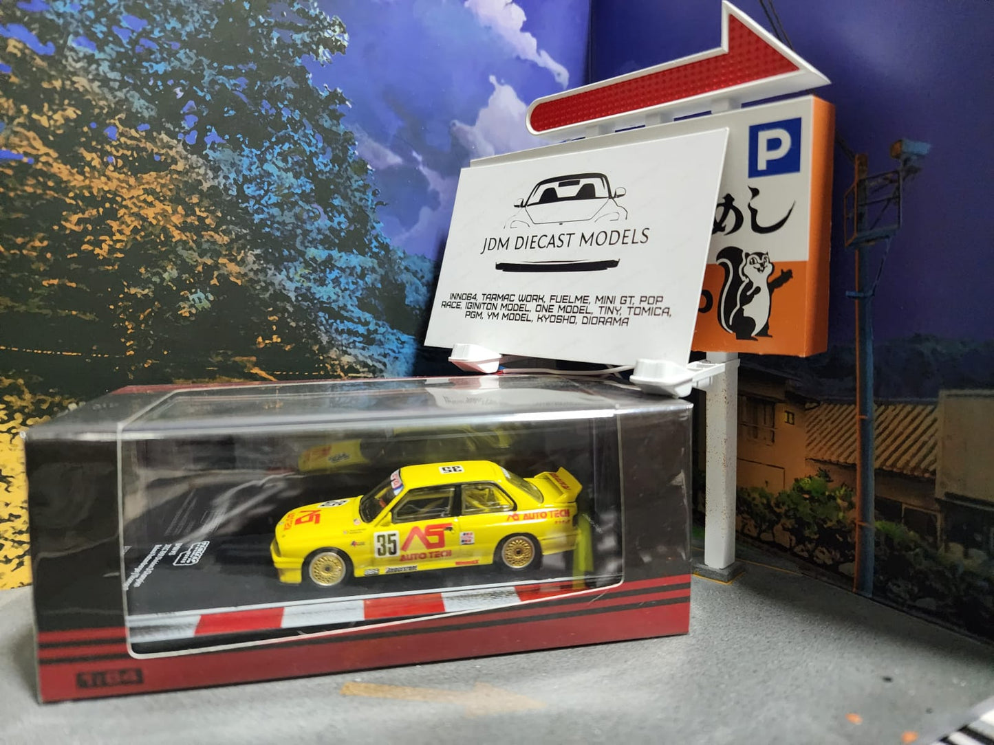 Tarmac Works BMW M3 E30 JTCC 1991 Division 2 Champion TK Company Japan Roland Ratzenberger/ Thomas Danielsson