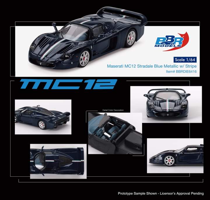 BBR Maserati MC12 Stradale Blue Metallic w/ Stripe