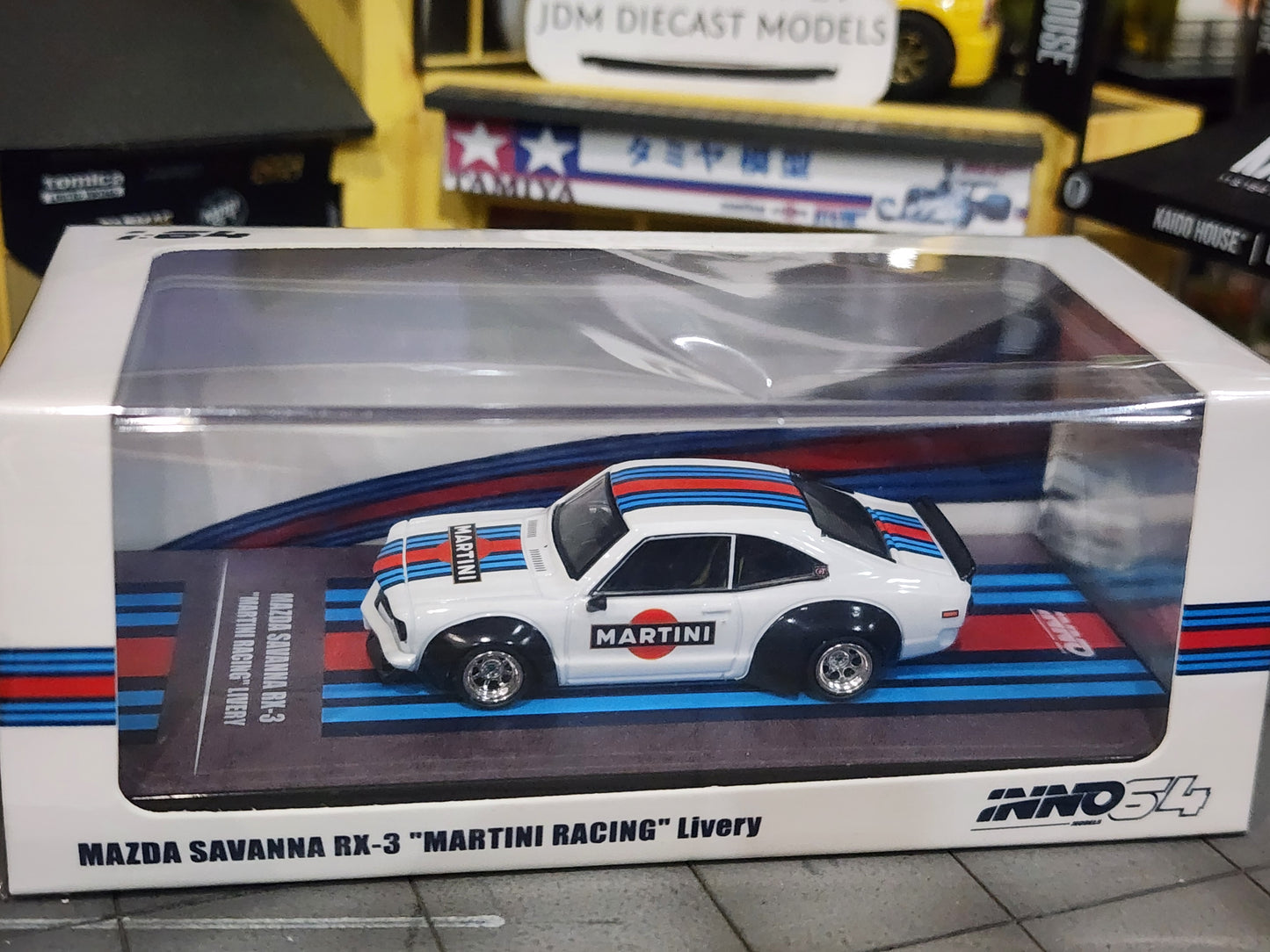 Inno64 Mazda RX3 Savanna "Martini Racing LIVERY" IN64-RX3-MTN