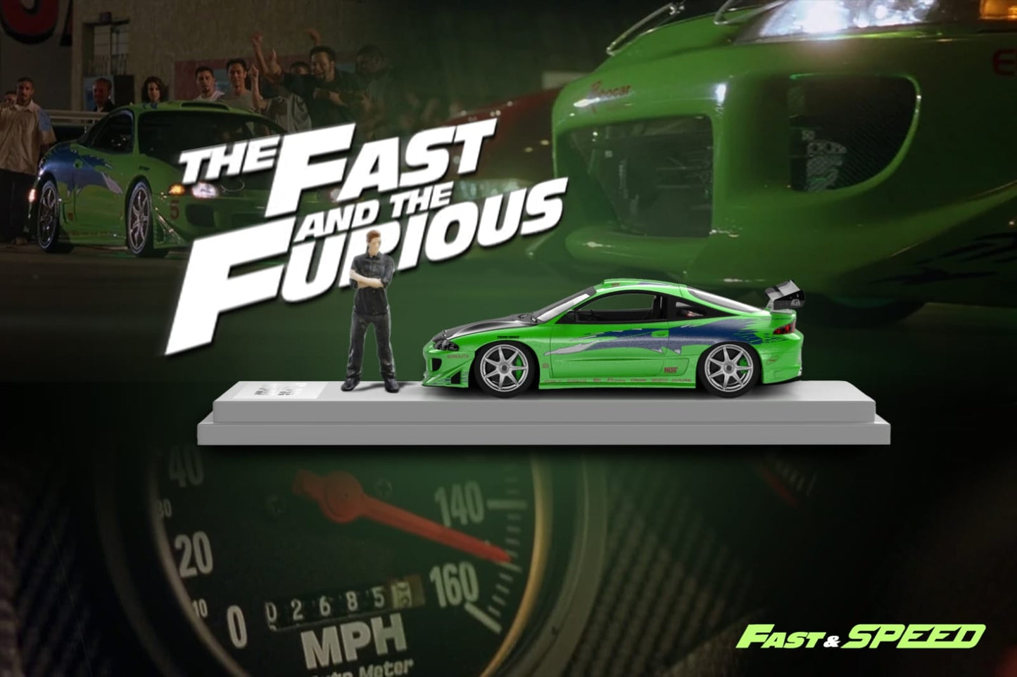 Fast & Speed Eclipse FNF Green with Figure August