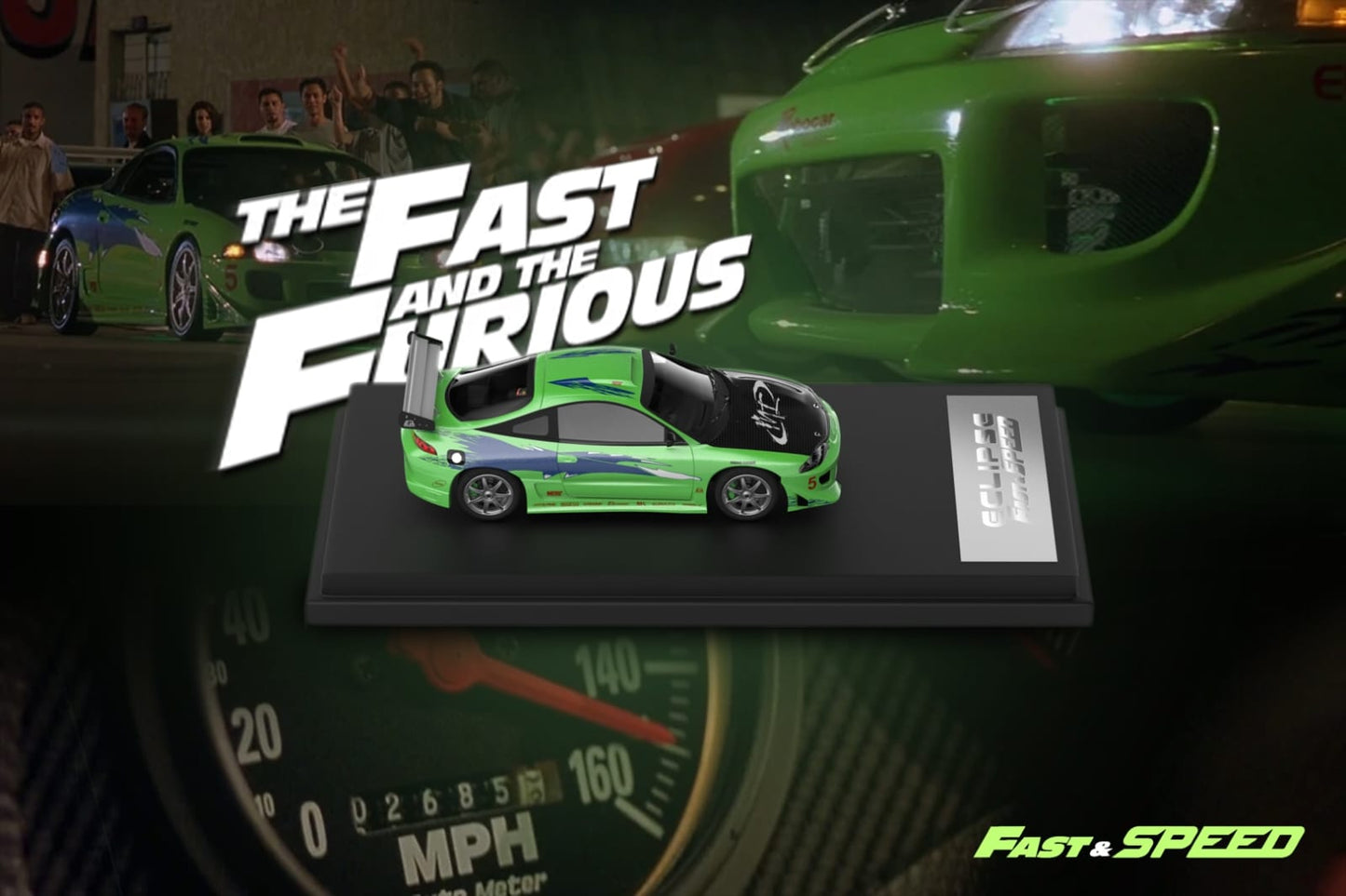Fast & Speed Eclipse FNF Green with Figure August