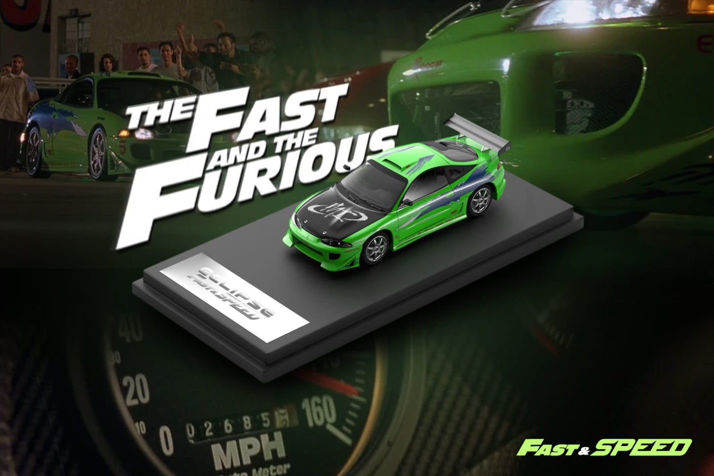 Fast & Speed Eclipse FNF Green with Figure August