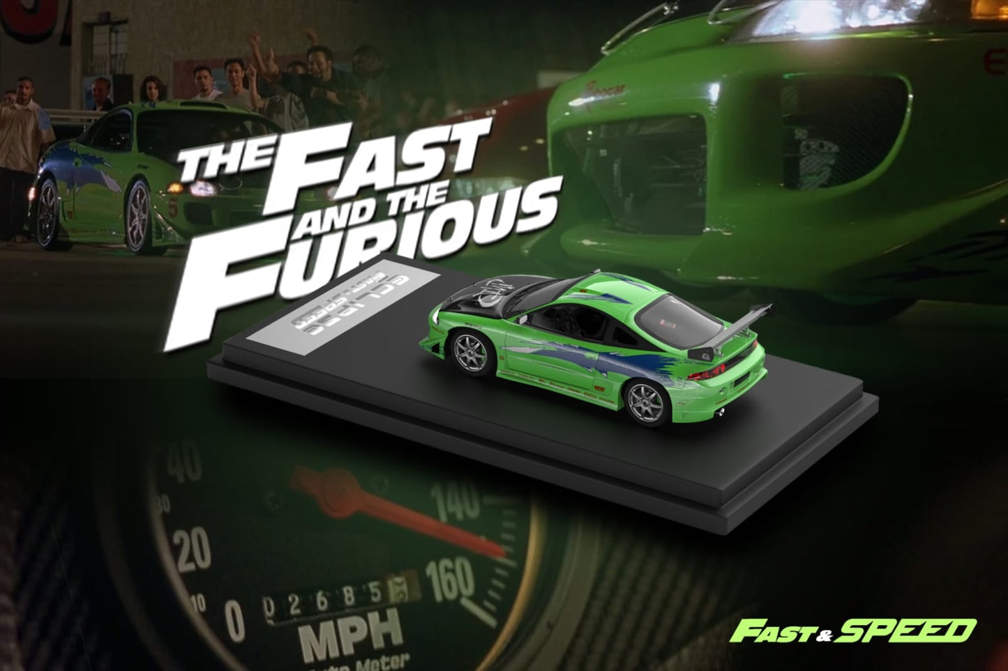 Fast & Speed Eclipse FNF Green with Figure August