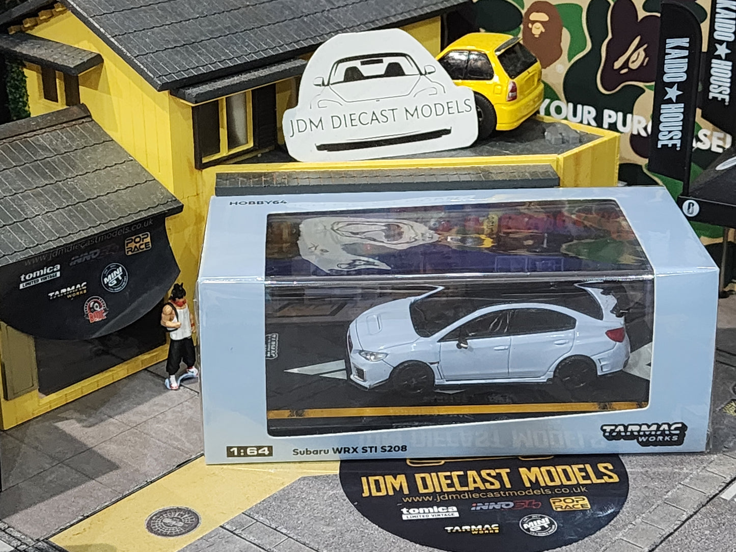 Tarmac Works Subaru Impreza WRX STI S208 Blue Grey