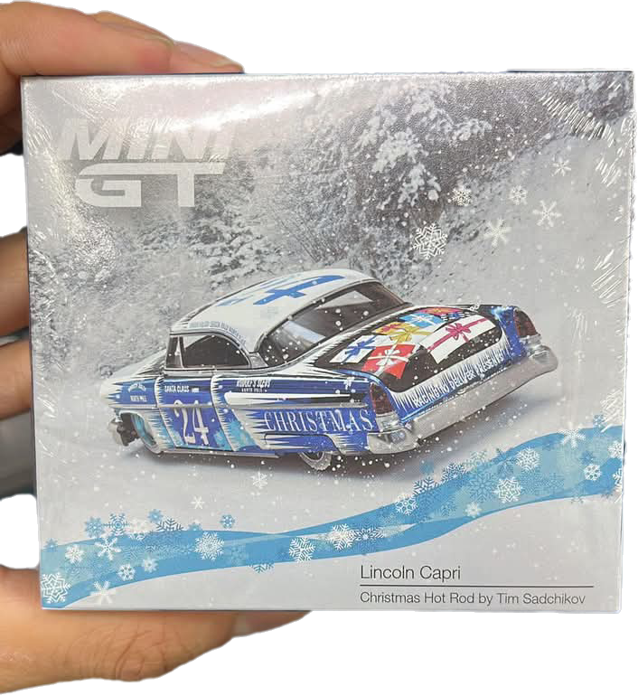 MiniGT Lincoln Capri Christmas Hot Rod By Tim Sadchikov 2024 Christmas Edition Limited to 9999 PIECES worldwide MGT00888