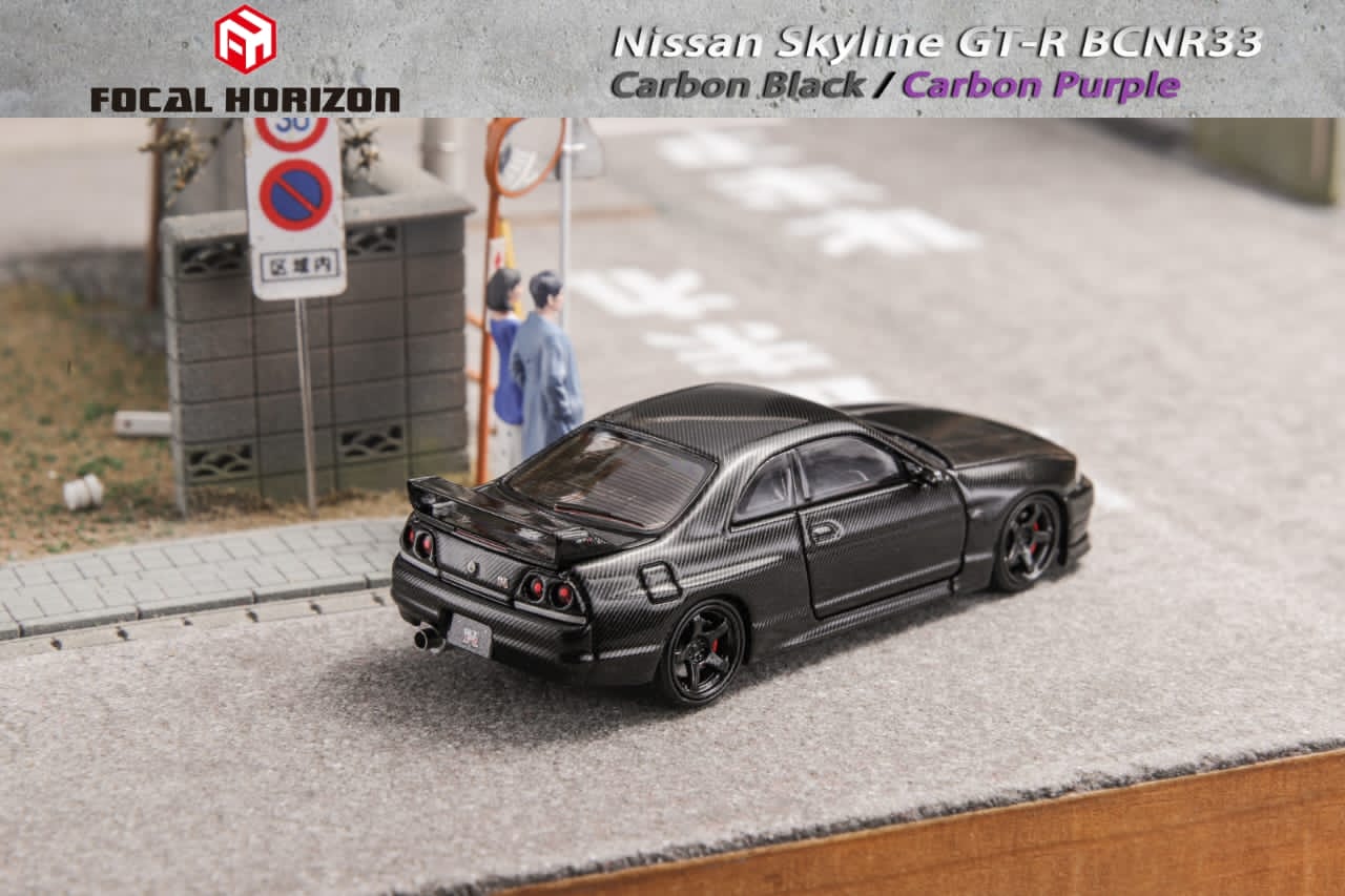 Preorder June 2024 Focal Horizon Nissan Skyline BCNR33 Carbon Black and Purple