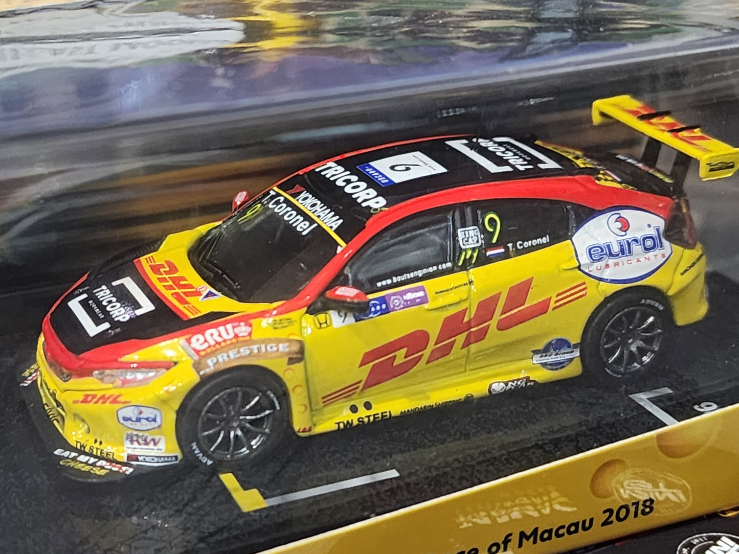 Tarmac Works Honda Civic Type-R FK8 TCR WTCR Race of Macau 2018