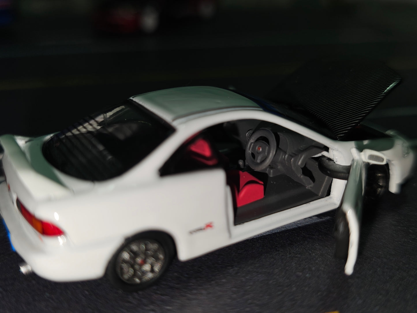 Era Car 1/64 Honda Integra Type-R DC2 Racing White carbon hood
