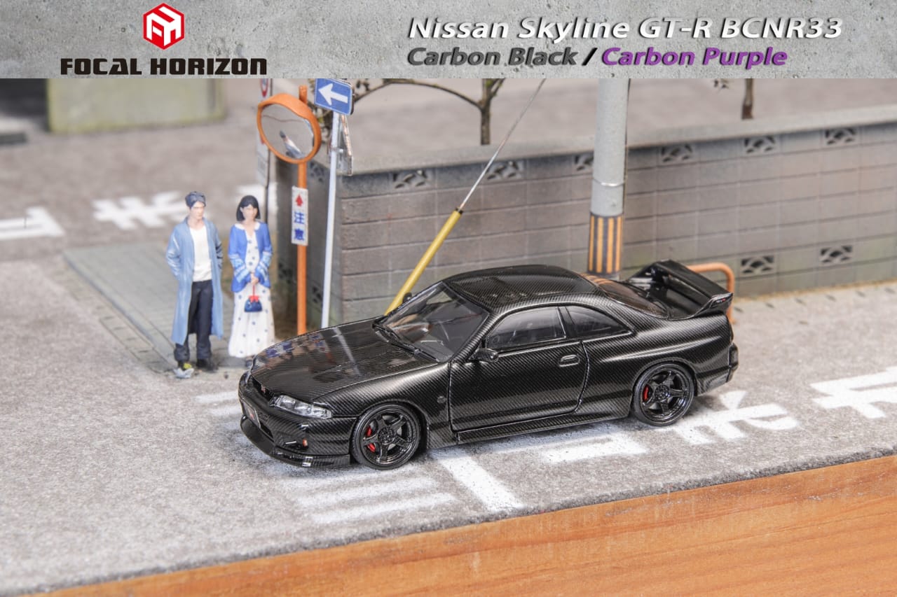 Preorder June 2024 Focal Horizon Nissan Skyline BCNR33 Carbon Black and Purple