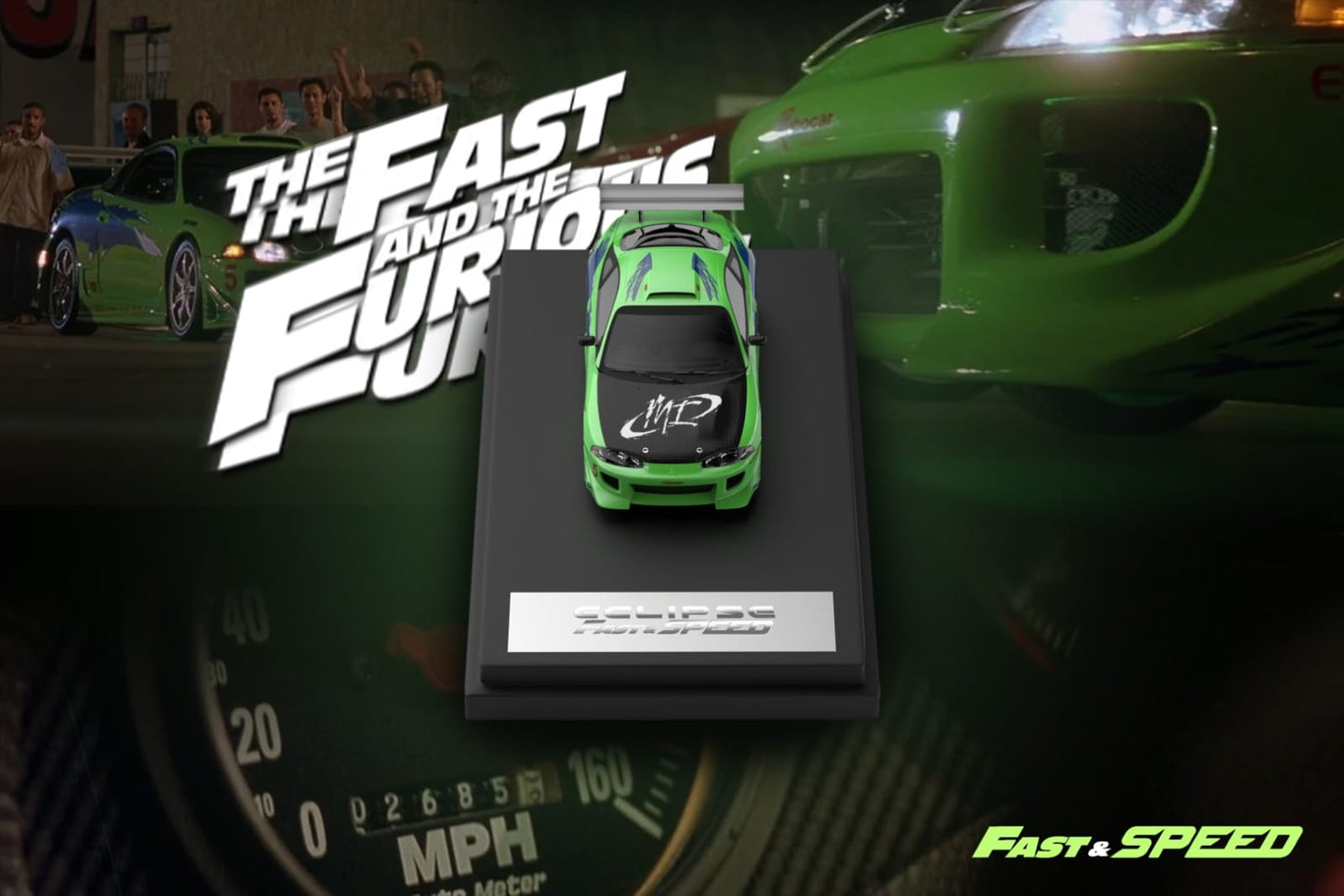Fast & Speed Eclipse FNF Green with Figure August