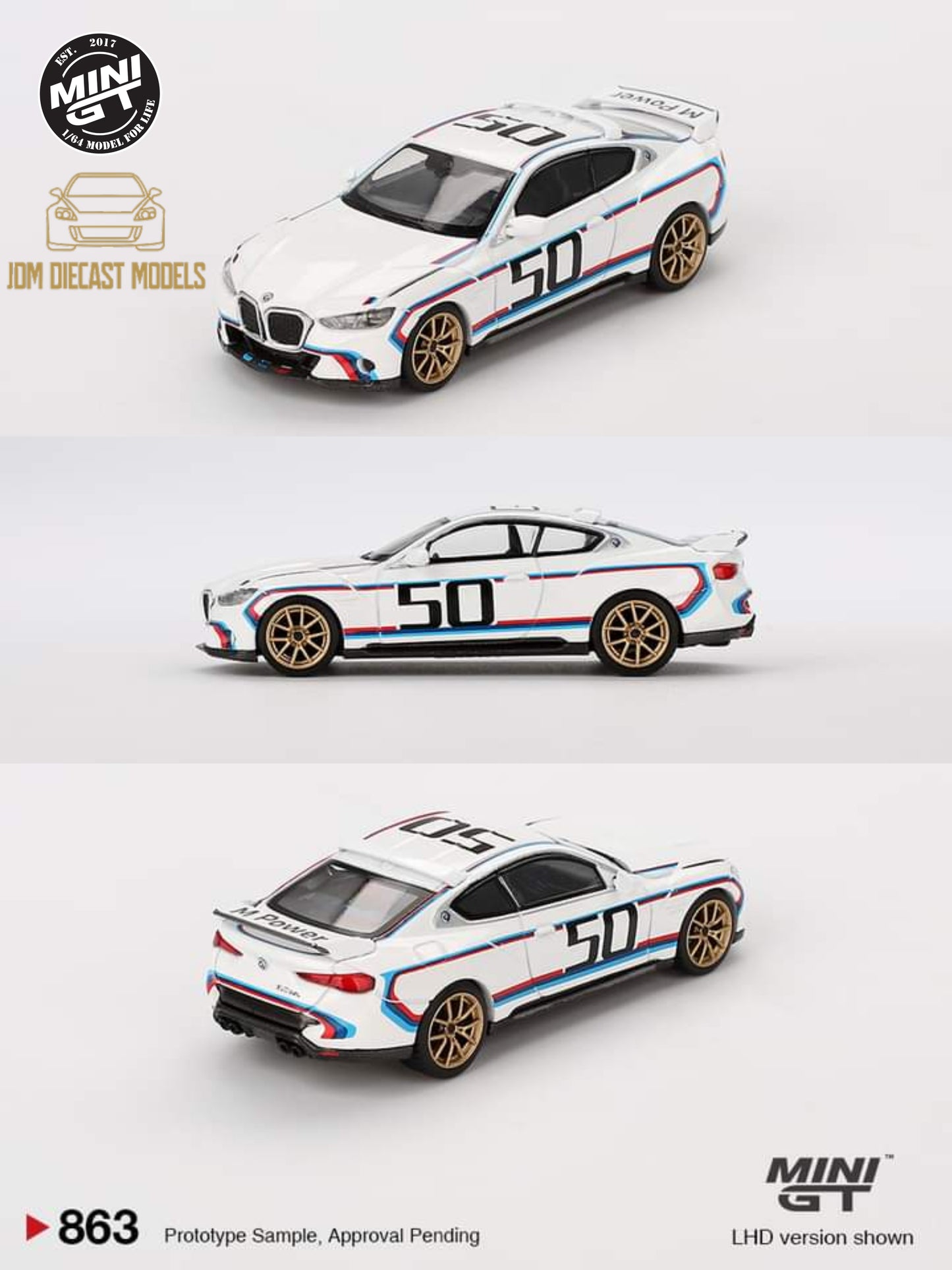 MiniGT BMW 3.0 CSL White