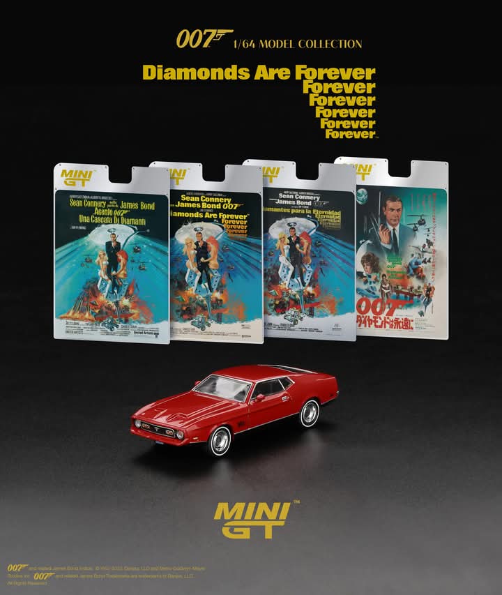 MiniGT * 007 Ford Mustang Mach 1 "Diamonds Are Forever"
/ English Blister Packaging MGT00905-E