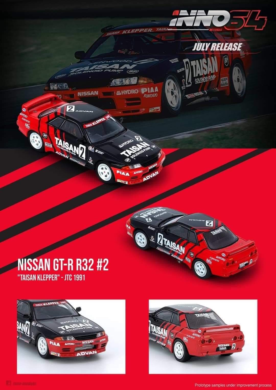 Inno64 Nissan Skyline GTR R32 #2 "Taisan Klepper" JTC 1991