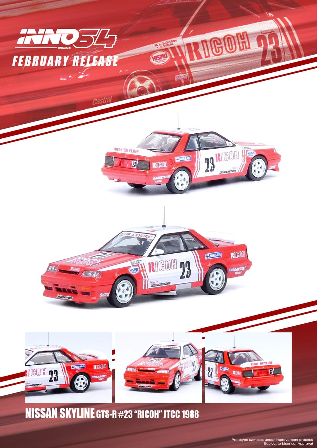 Inno64 Nissan Skyline GTS-R R31 #23 Ricoh JTCC 1988