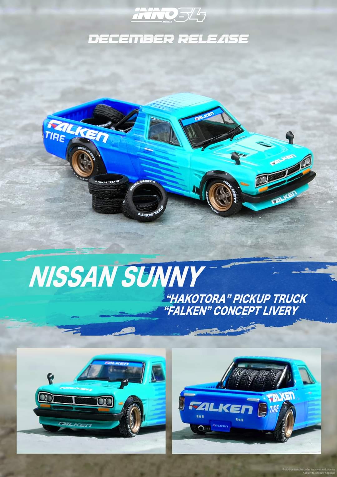 Inno64 Nissan Sunny Hakotora "Falken Tires" Concept Livery