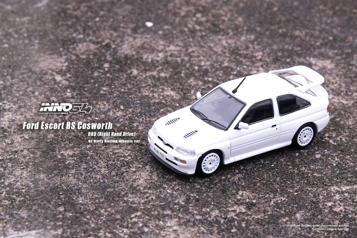Inno64 Ford Escort RS Cosworth RHD White OZ Wheels