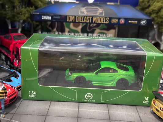 TimeMicro 1/64 Toyota Supra A80Z Green with carbon hood