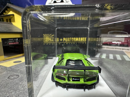LB PERFORMANCE 1:64 LIBERTY WALK LB-WORKS Aventador LP700 Apple Green Resin
