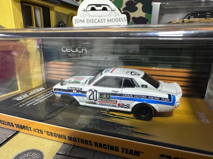 Inno64 Toyota Celica 1600GT #20 Crown Motors Racing Team Macau Guia Race 1975 Winner White TA22-MGP22CMRT