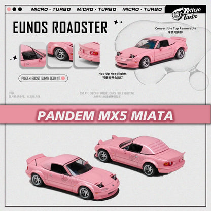 MicroTurbo Mx-5 Miata Metallic Pink MT64033C3 Eunos Roadster