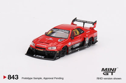 MiniGT Nissan LB-Super Silhouette Skyline ER34 Red Black #5 LB MGT00843-R
