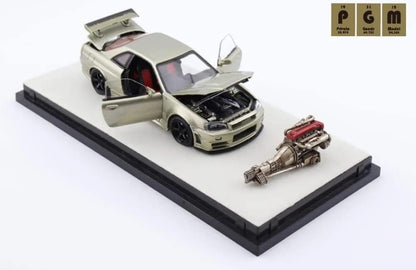 PGM x onemodel Nismo R34 Skyline Gt-R Z-Tune Jade Green limited 832/999pcs