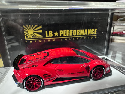LB PERFORMANCE 1:64 LIBERTY WALK LB-WORKS Huracan LP610 Red Resin
