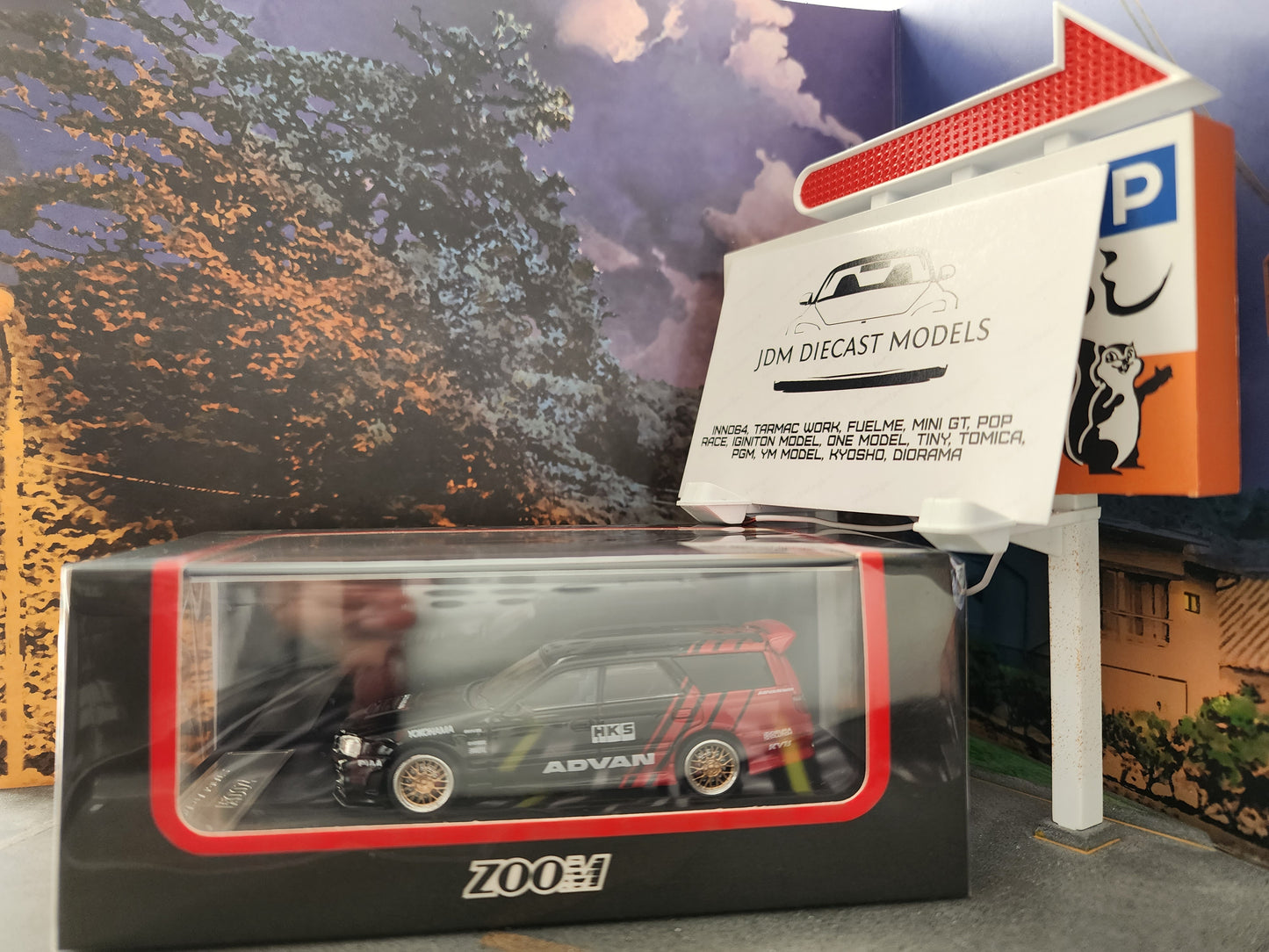 Zoom Models R34 Stagea with Openable Hood & Engine Details