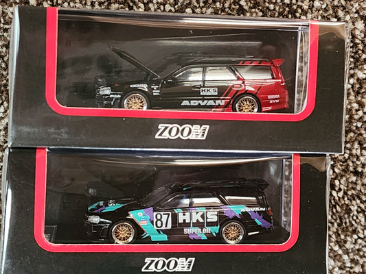 Zoom Models R34 Stagea with Openable Hood & Engine Details