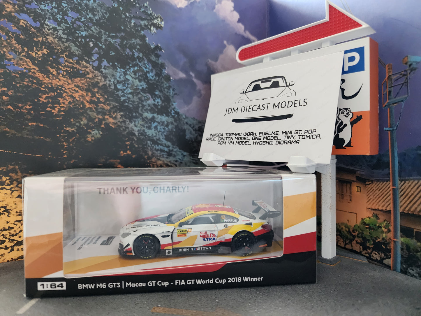 Tarmac Works BMW M6 GT3 FIA GT World Cup 2018 Winner Augusto Farfus Shell T64-020-18MGP42