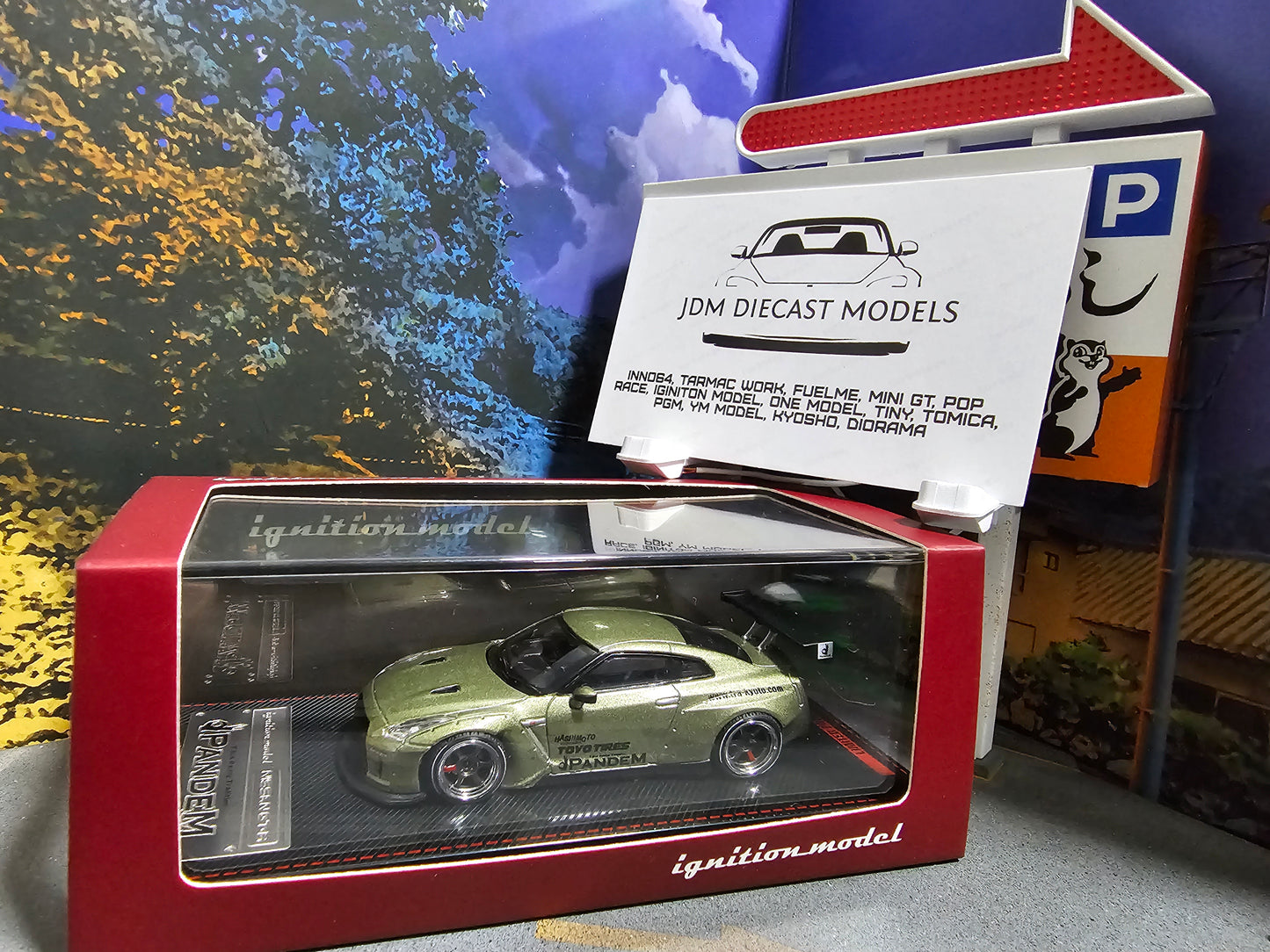 Ignition Model Nissan Skyline Pandem R35 GT-R Green Metallic IG1748