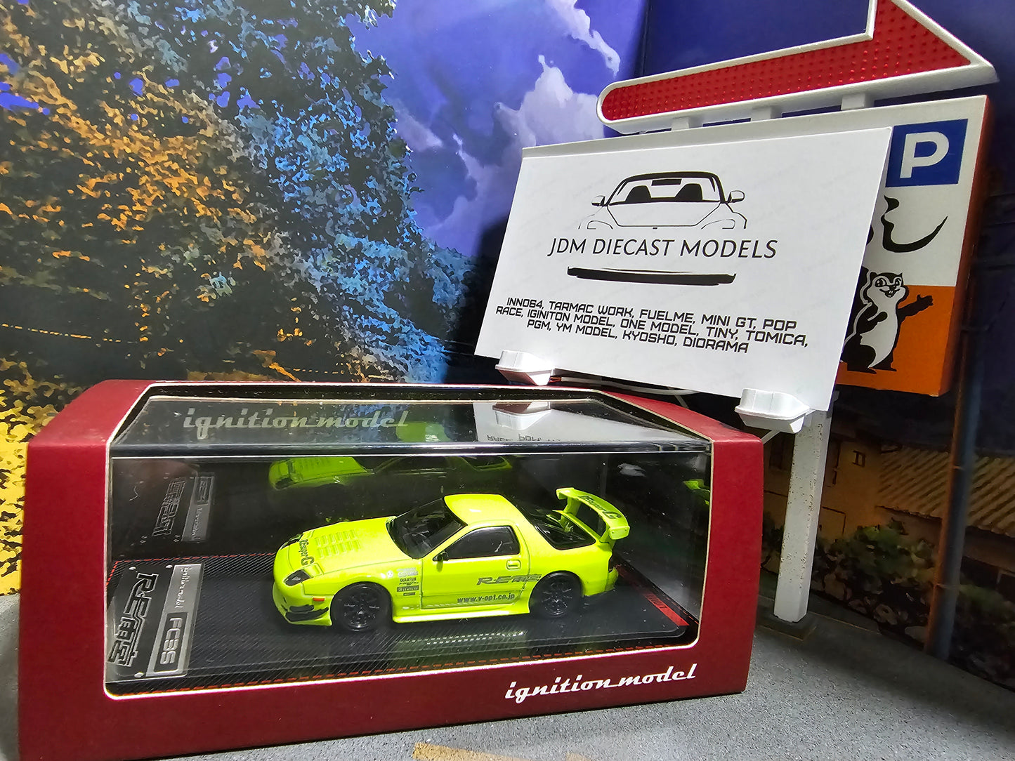 Ignition Models Mazda RX-7 (FC3S) Amemiya Yellow Green IG2497