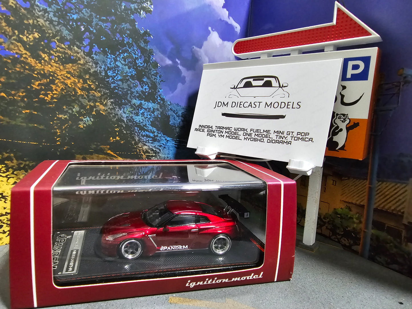 Ignition Model Nissan Skyline Pandem R35 GT-R Red Metallic IG1399