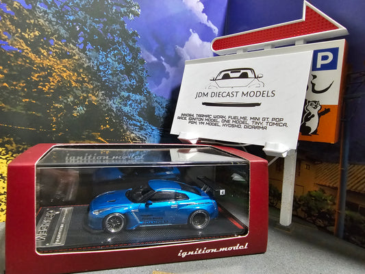 Ignition Model Nissan Skyline Pandem R35 GT-R Blue Metallic IG1747