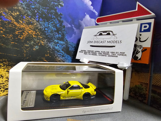 Ignition Model Rocket Bunny RX-7 (FD3S) Yellow IG1410 2000pcs Tarmac Collaboration