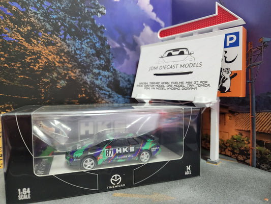 TimeMicro Nissan Skyline GT-R R32 with Open Bonnet & Figure