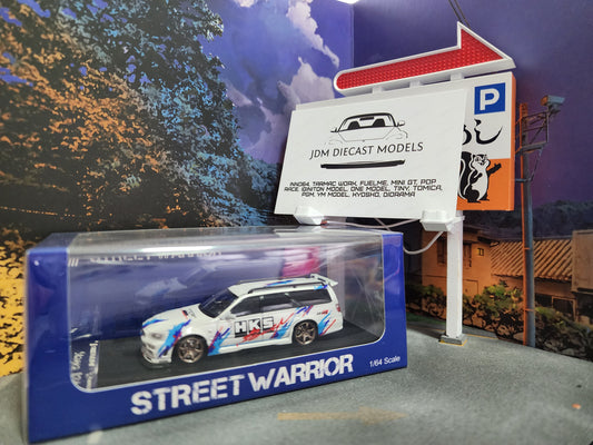 Street Weapon Nissan Stagea R34 White HKS