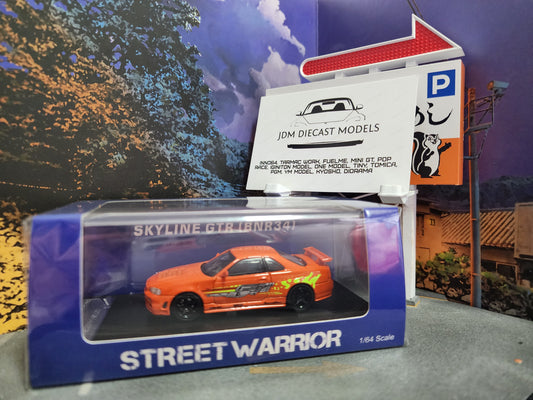Street Weapon Skyline BNR34 F&F Orange 599pcs