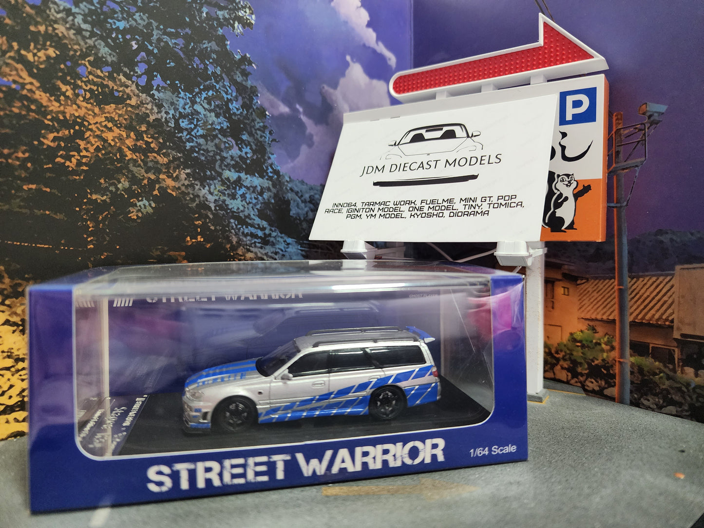 Street Weapon Nissan Stagea R34 Blue Silver F&F livery