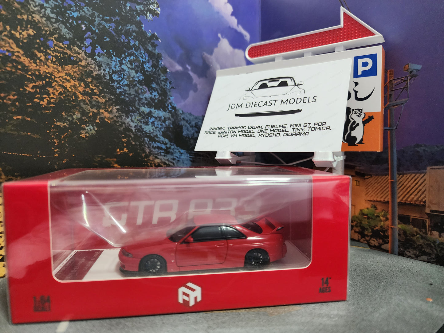 Focal Horizon Skyline GT-R BCNR33 Red Open Bonnet with Engine Detail 999pcs
