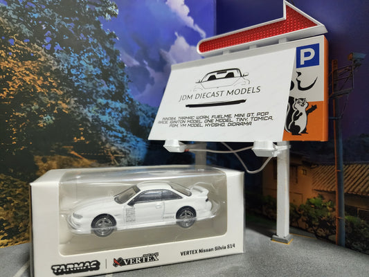 Tarmac Works Vertex Nissan Silvia S14 White Special Edition