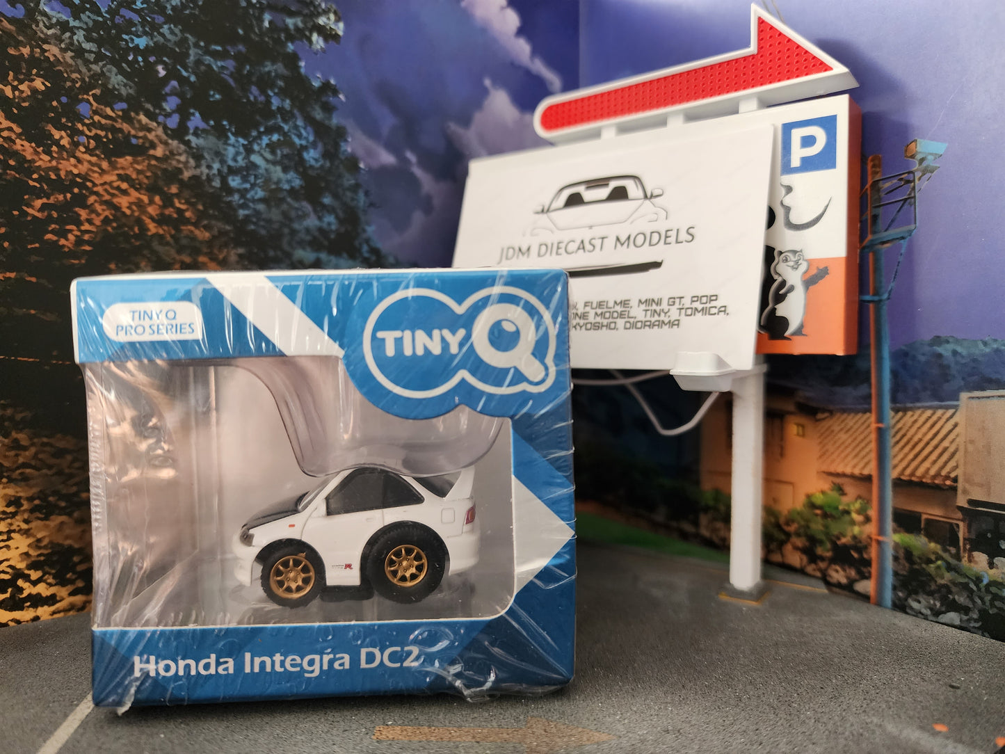 TinyQ Honda Integra DC2 White / Carbon Bonnet TinyQ-06-S3