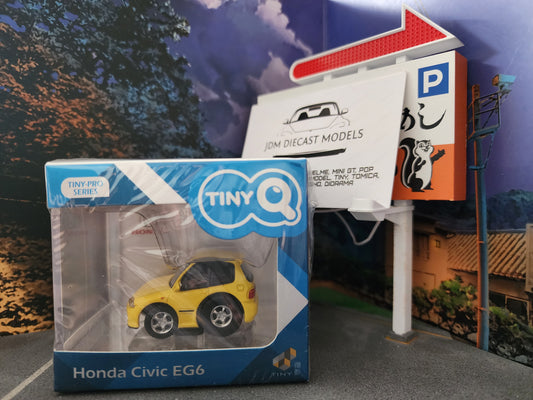TinyQ Honda Civic EG6 Pull Back Yellow TinyQ-01a