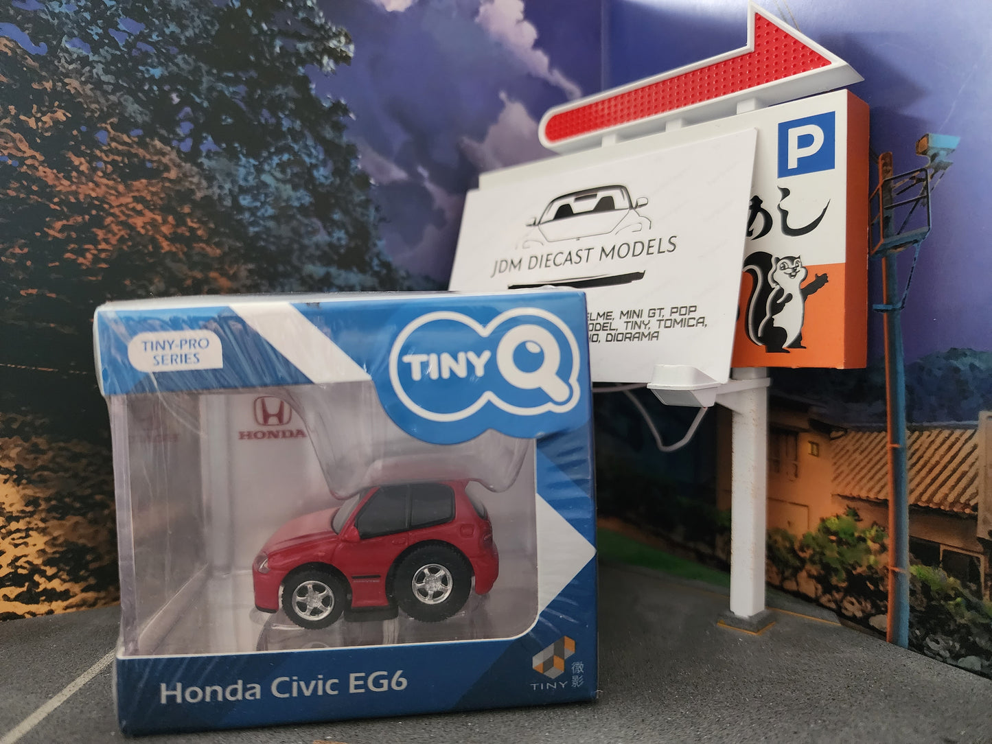 TinyQ Honda Civic EG6 Pull Back Red TinyQ-01d
