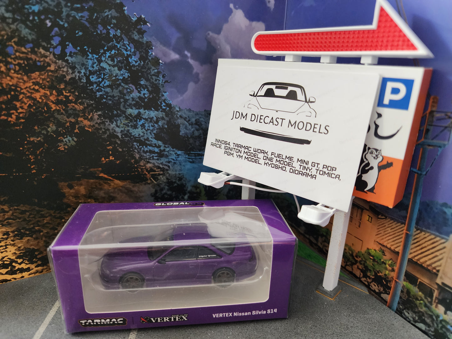 Tarmac Works Vertex Nissan Silvia S14 Purple Metallic T64G-018-PU