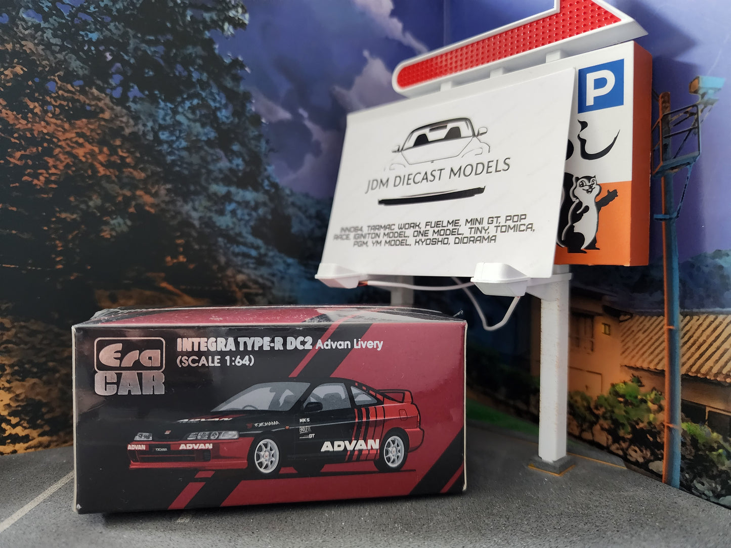Era Car Honda Integra Type-R DC2 Advan Livery with Figure