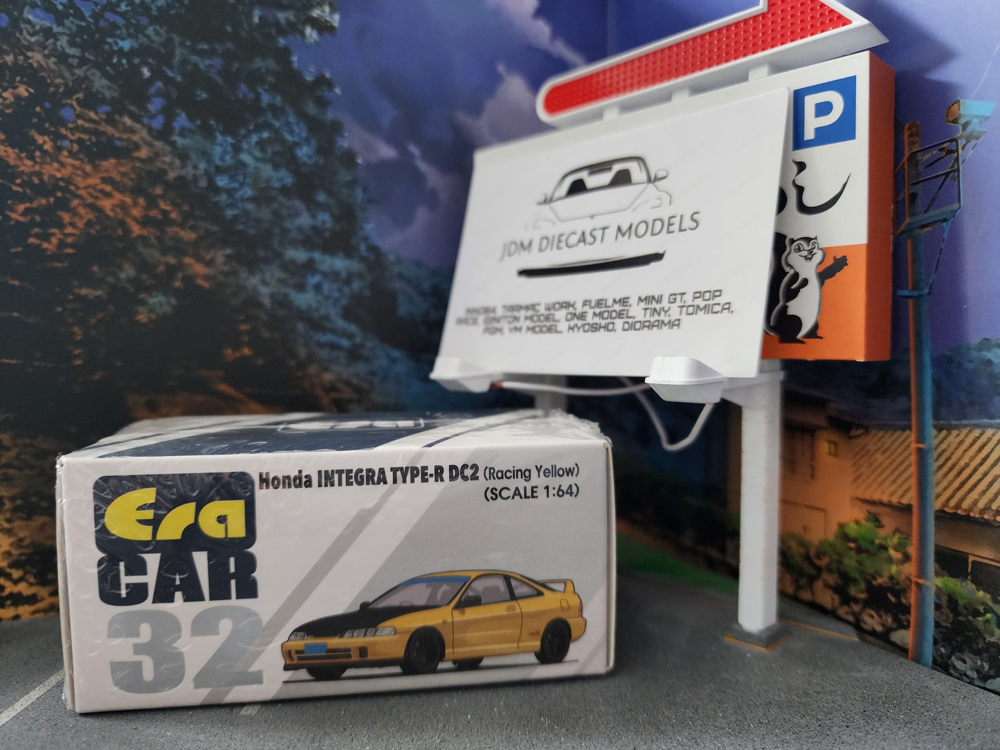 Era Car Honda Integra Type-R DC2 Racing Yellow Spoon